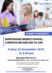 mONTESSORI MIDDLE SCHOOL : CURRICULUM AND AID TO LIFE